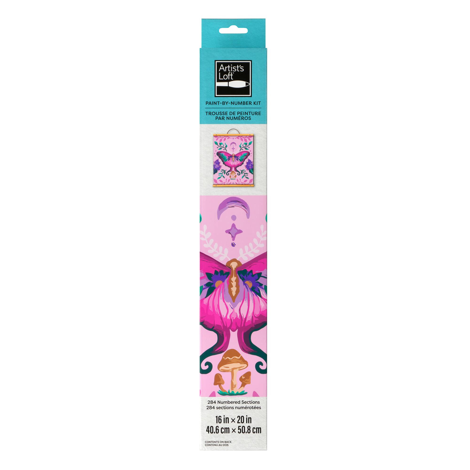 16" x 20" Pink Jungle Butterfly Paint-by-Number Kit by Artist's Loft®